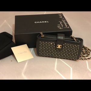 Chanel Swarovski Strassed Chain Purse